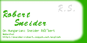 robert sneider business card